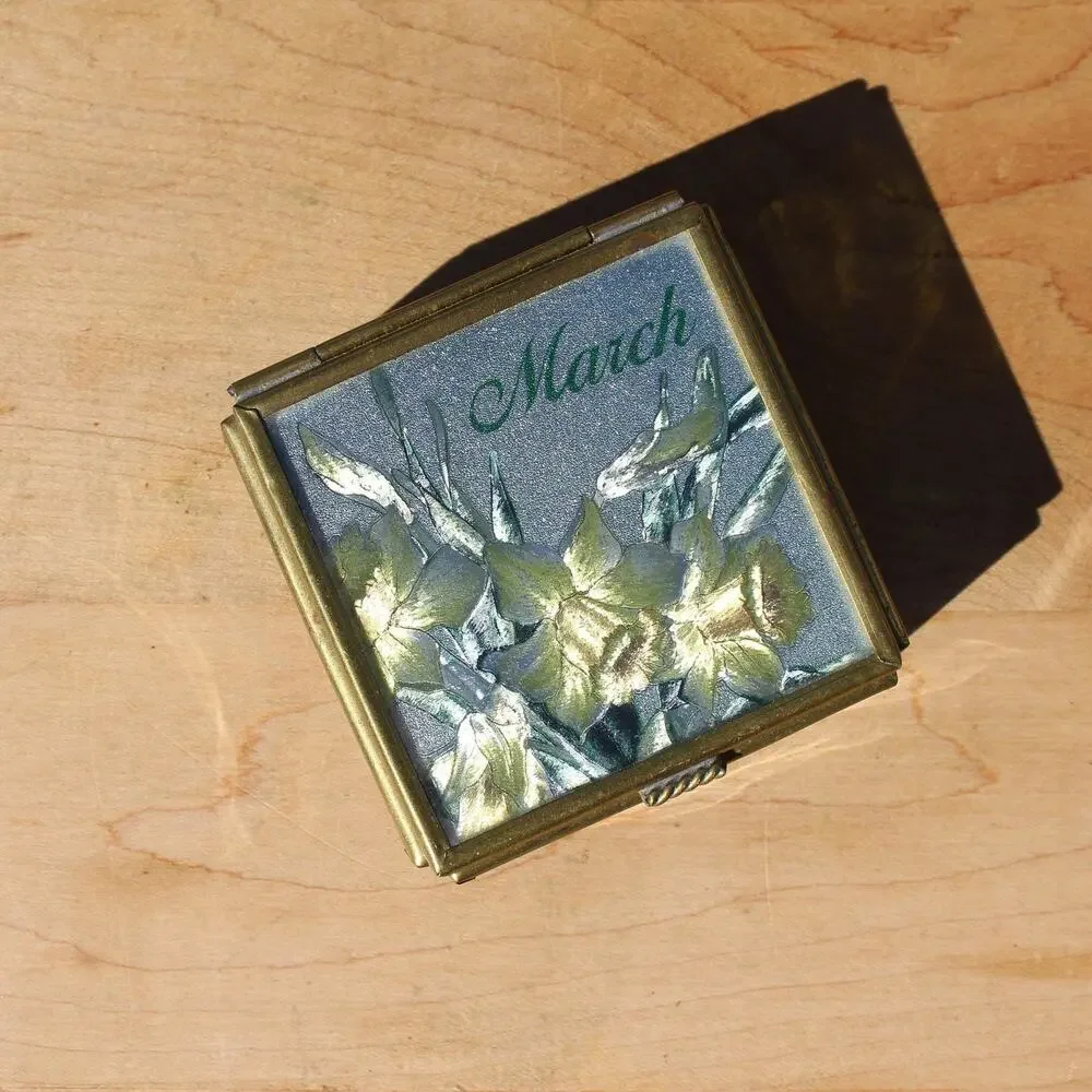 Handcrafted Brass and Glass Vintage 